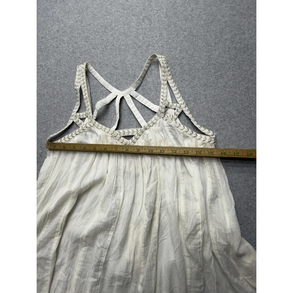 Vanessa Virginia Anthropologie Womens 4 White Boho Strappy Cami NWT - Picture 5 of 13